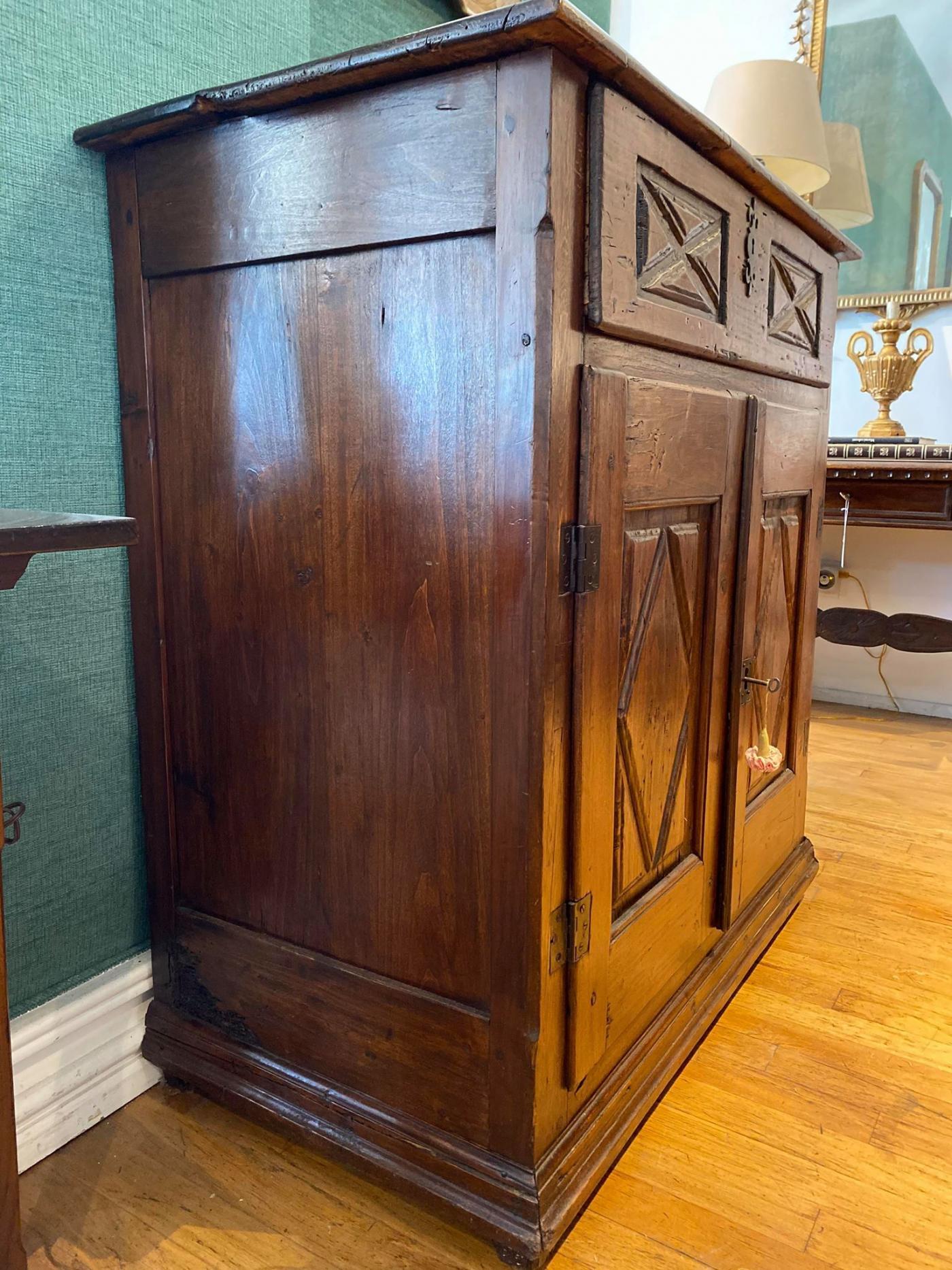 Baroque Louis XIII Walnut Buffet, circa 1730 For Sale