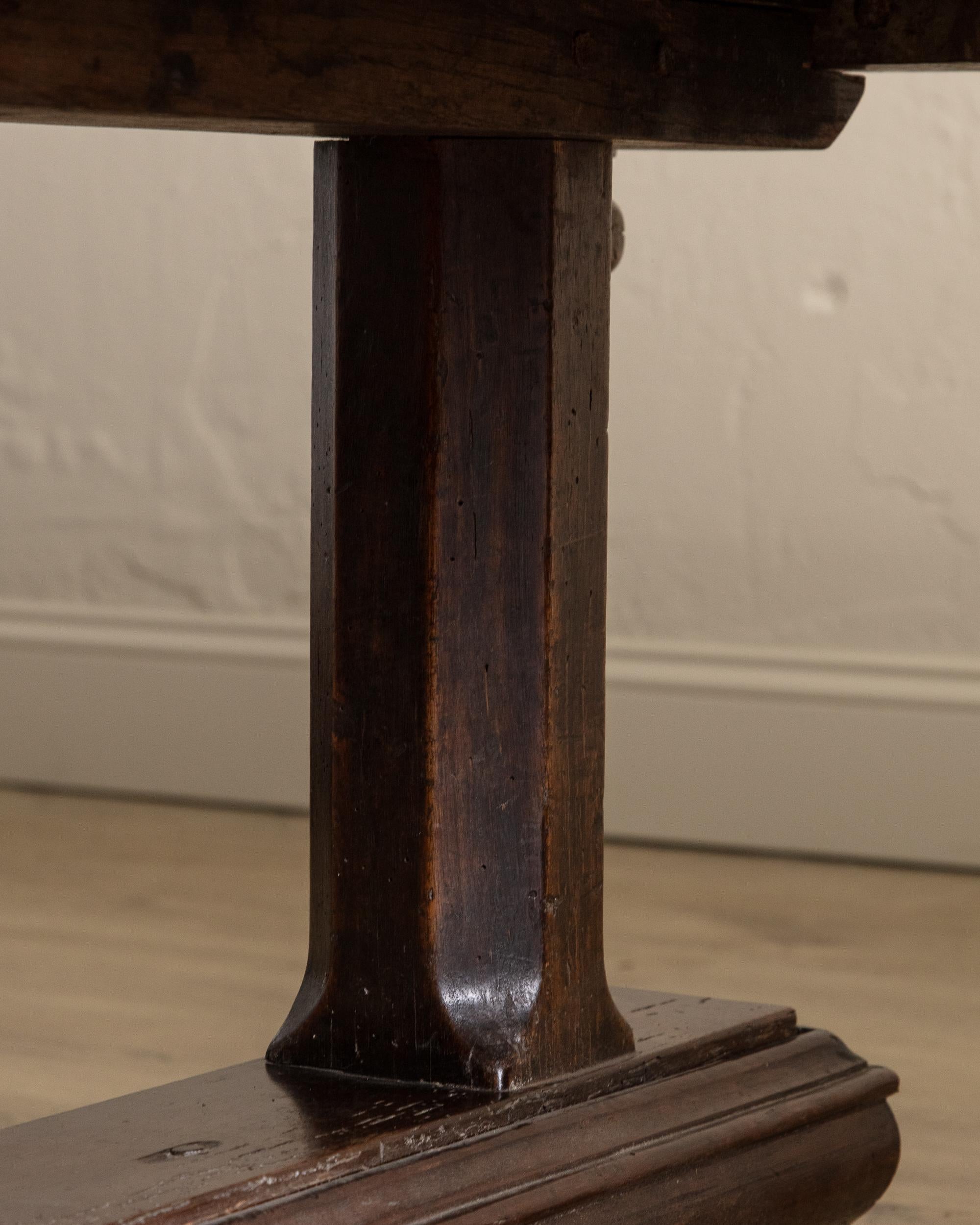 Louis XIII Walnut Desk w/ False Drawer Front. France, 18th Century For Sale 6