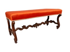 Louis XIV Walnut Os De Mouton Bench