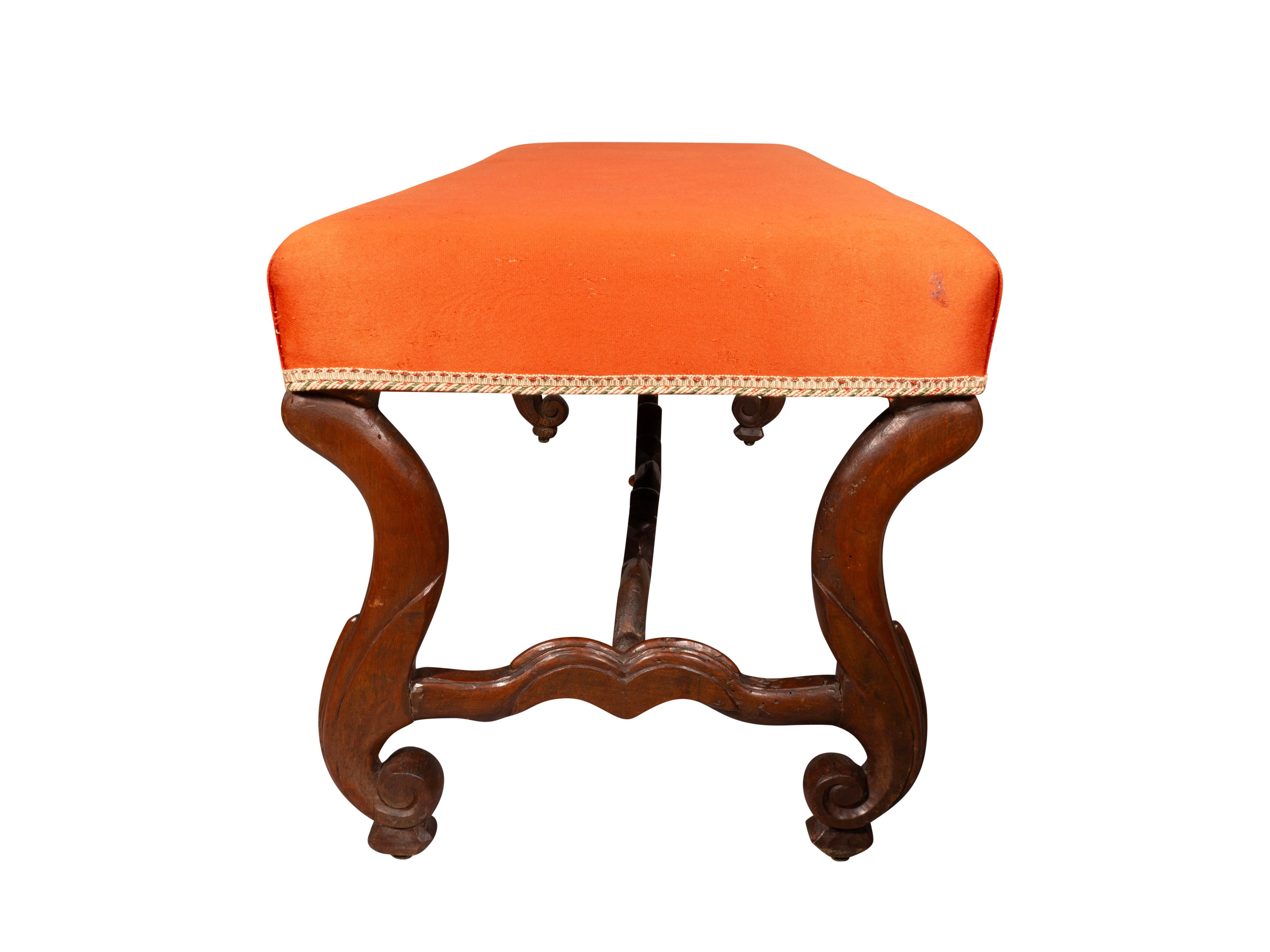 Louis XIII Louis XIV Walnut Os De Mouton Bench