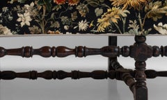 Louis XIII Walnut Sofa in 100% Cotton Velvet from House of Hackney