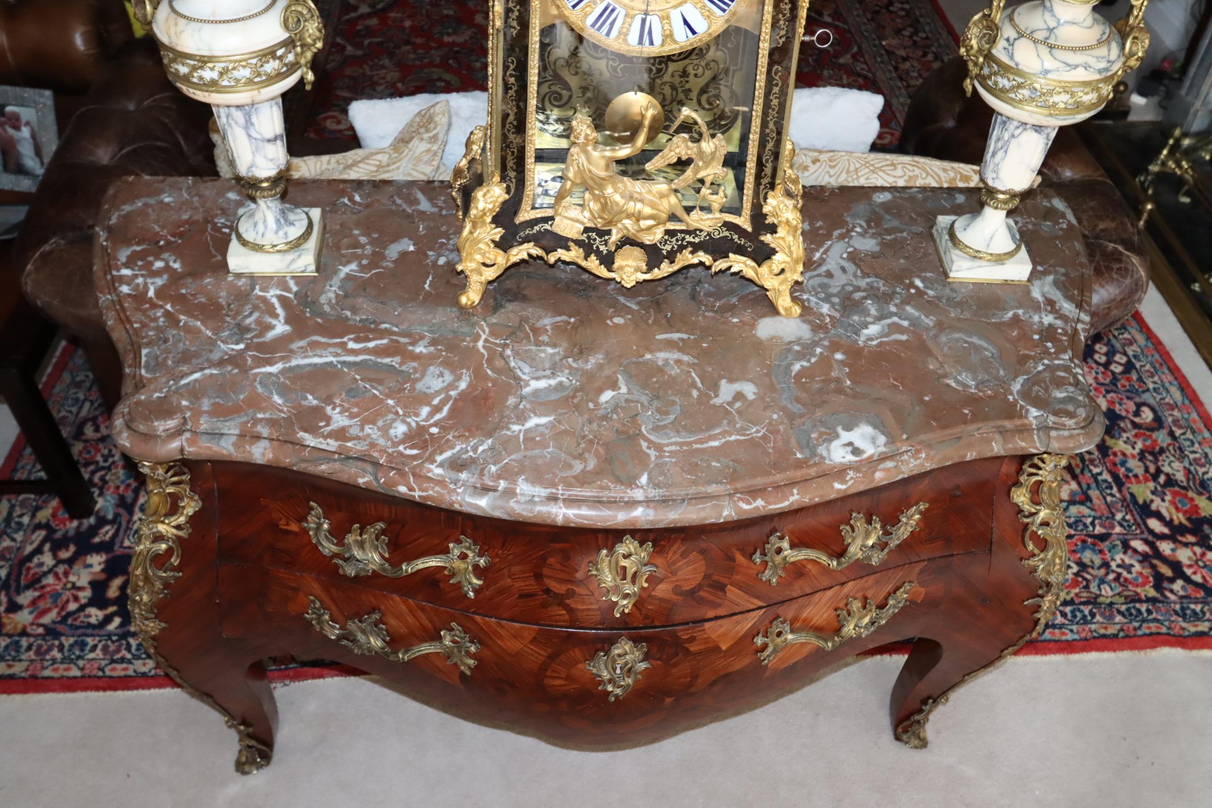 Louis XIV,  17th Century Kingwood  Commode with Marble Top For Sale 1