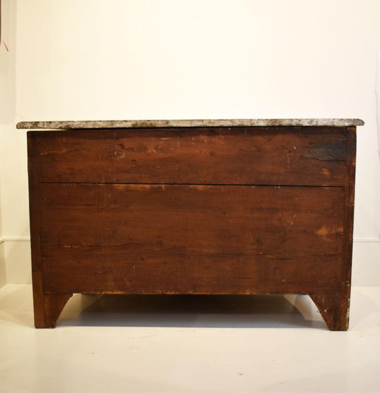 Francese Cassapanca Luigi XIV, XVIII secolo, con piano in marmo in vendita