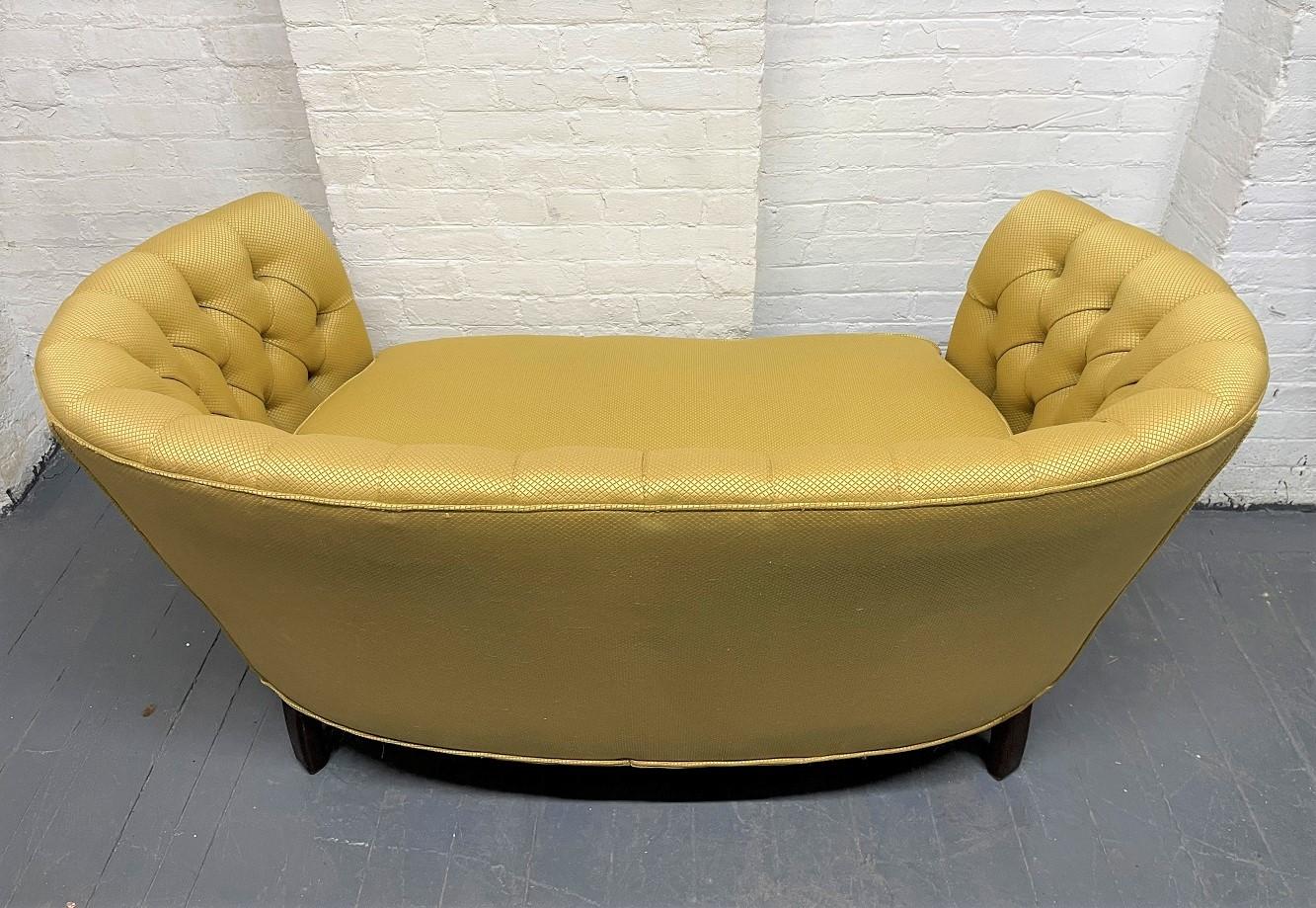 Mid-20th Century Louis XIV Antique Style Tufted Loveseat For Sale