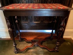 Louis XIV Beechwood and Needlework-Lined Occasional Table