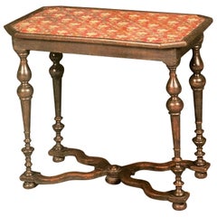 Louis XIV Beechwood and Needlework-Lined Occasional Table