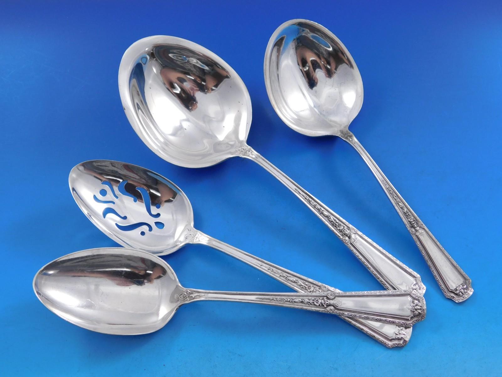 Louis XIV by Towle Sterling Silver Flatware Set 12 Service 135 pcs Many servers For Sale 3