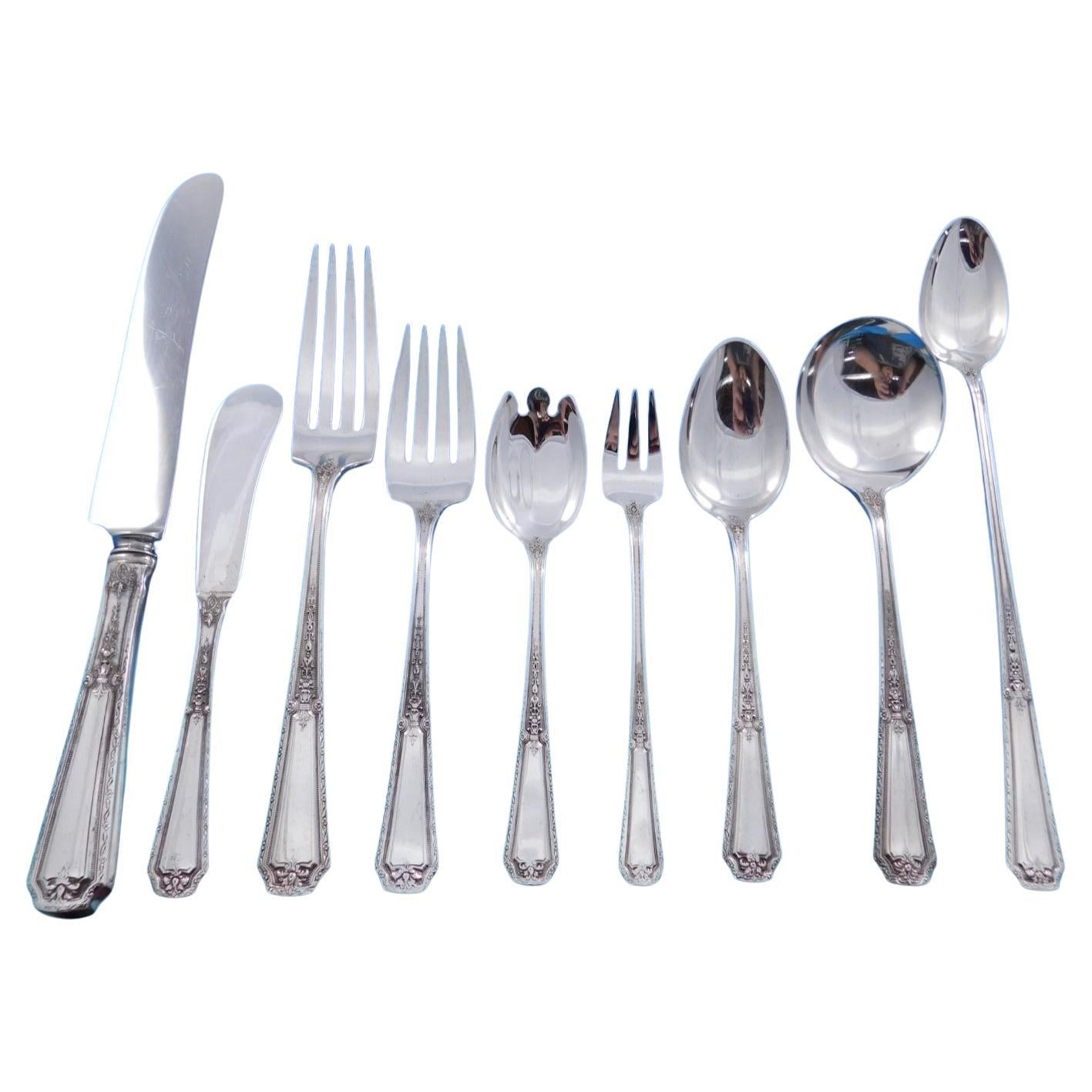 Louis XIV by Towle Sterling Silver Flatware Set 12 Service 135 pcs Many servers For Sale