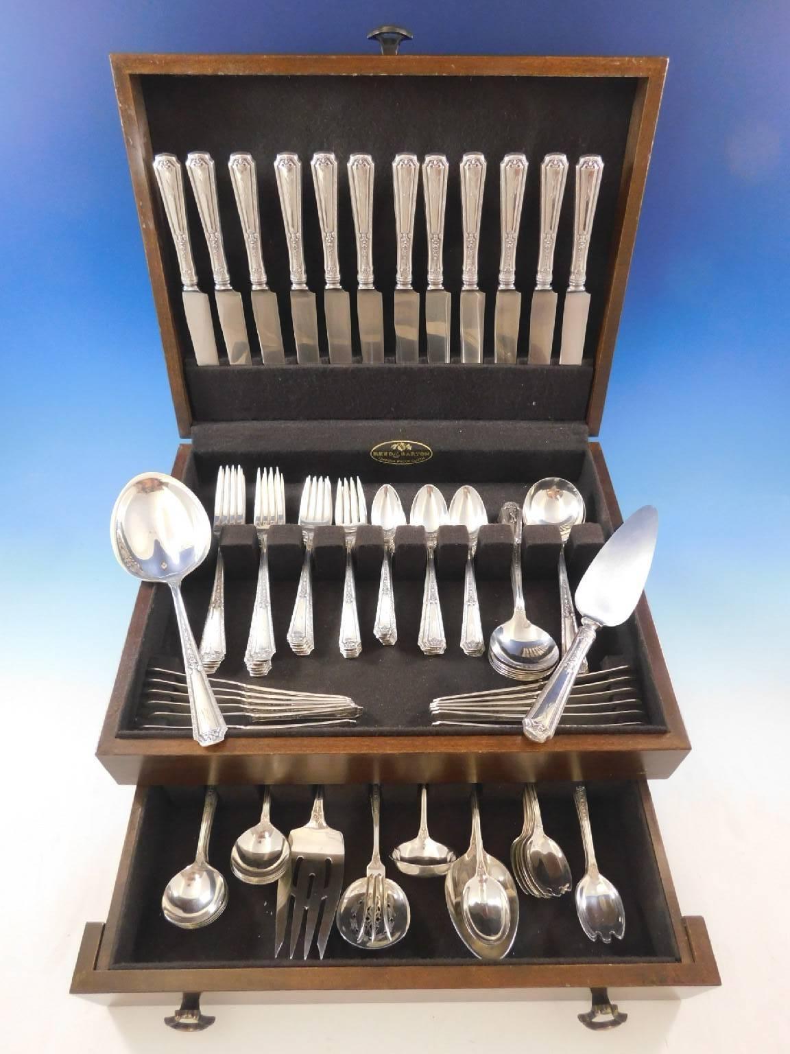 Monumental Louis XIV by Towle sterling silver flatware set, 116 pieces with 