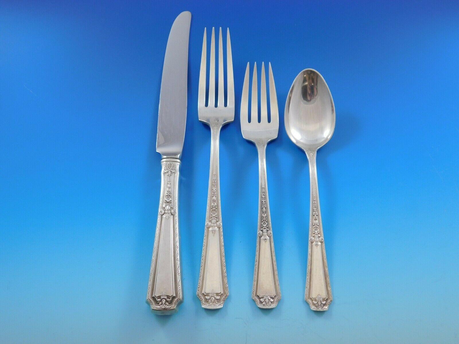 American Louis XIV by Towle Sterling Silver Flatware Set for 12 Service 70 Pieces For Sale