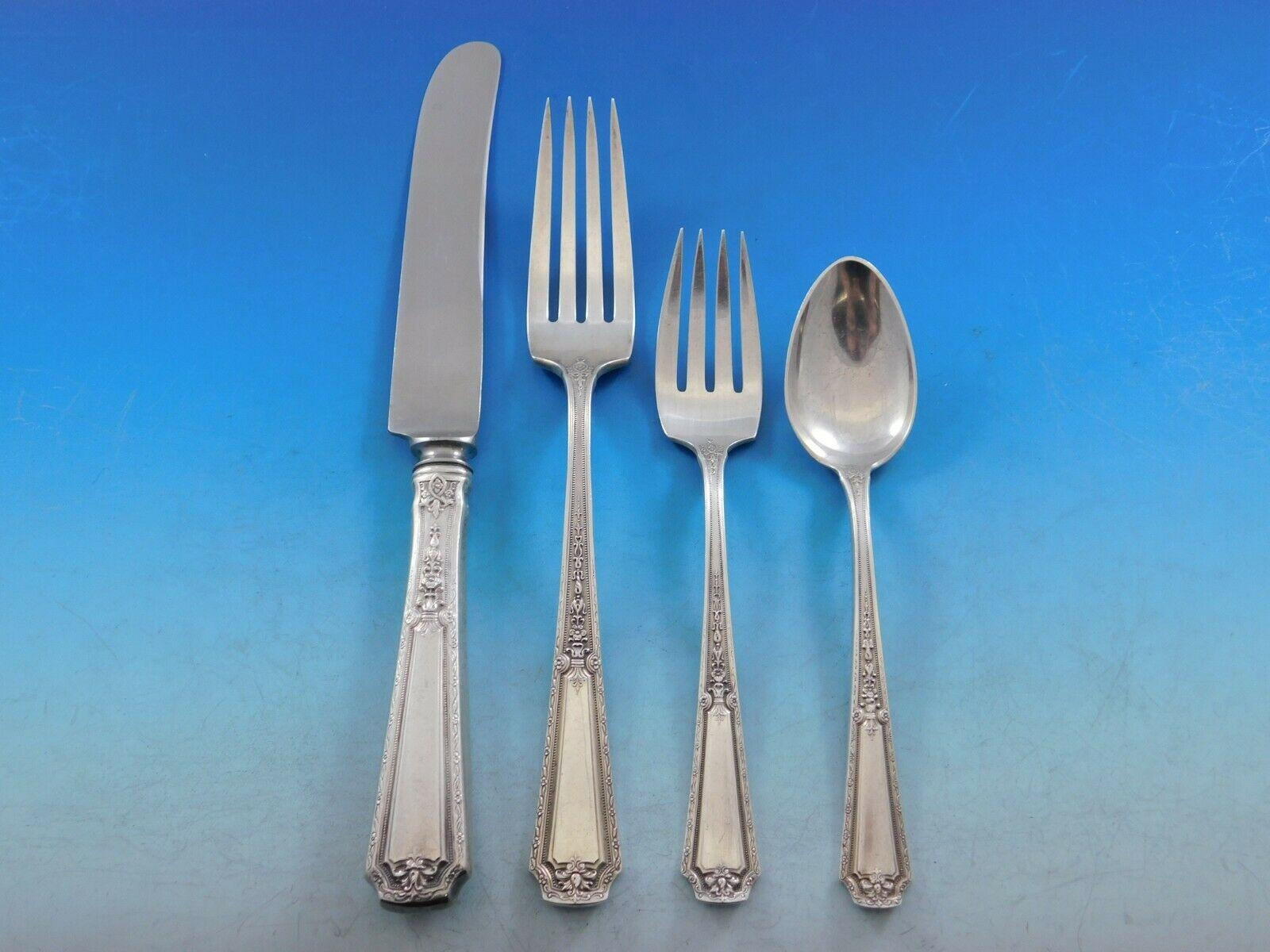 American Louis XIV by Towle Sterling Silver Flatware Set for 12 Service Dinner 65 Pieces For Sale