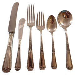 Antique Louis XIV by Towle Sterling Silver Flatware Set For 8 Service 50 Pieces