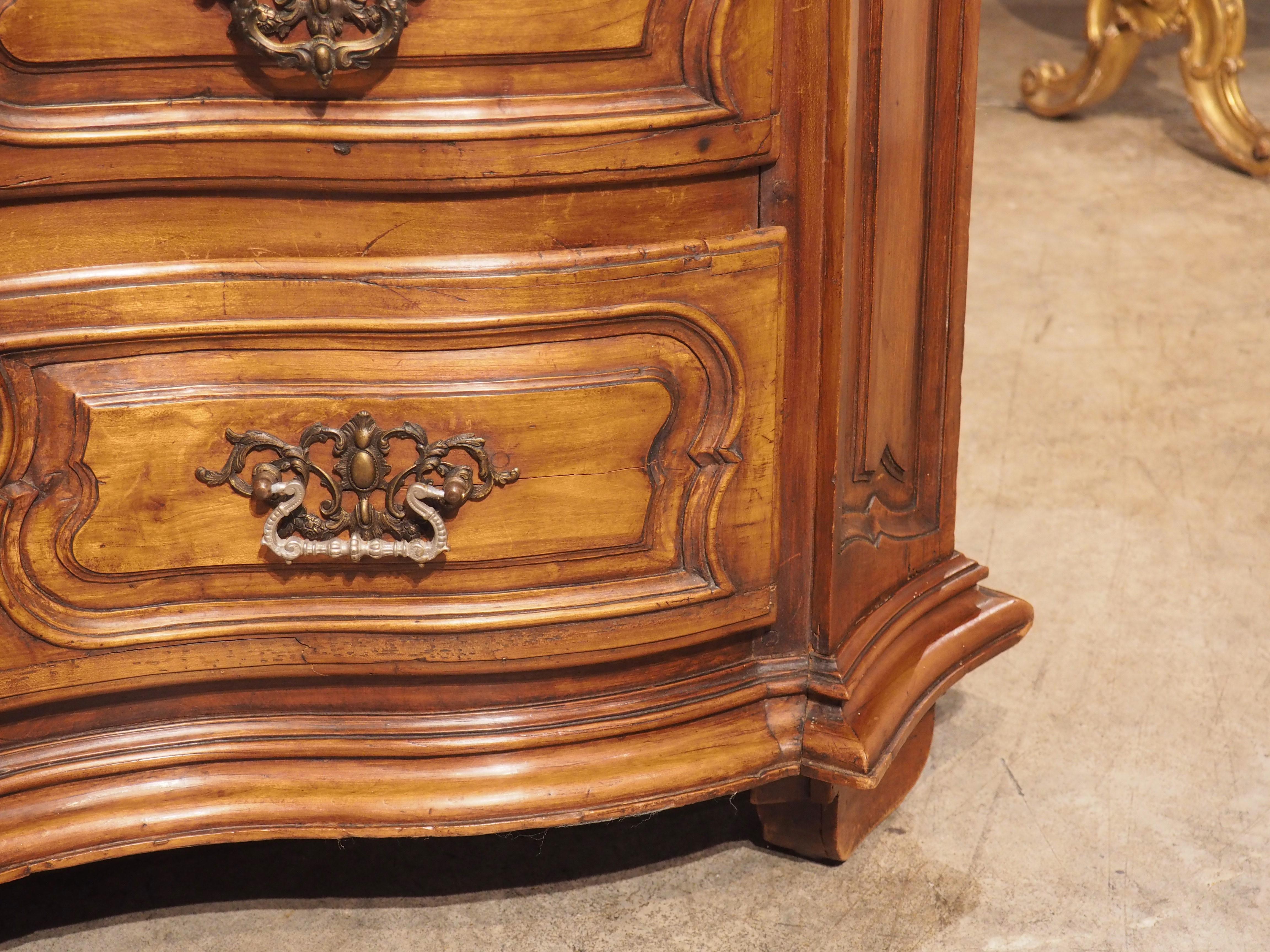 Hand-Carved Louis XIV Cherrywood Commode from France, Early 18th Century For Sale
