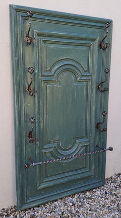 Louis XIV Coat Rack In Lacquered Wood And Wrought Iron