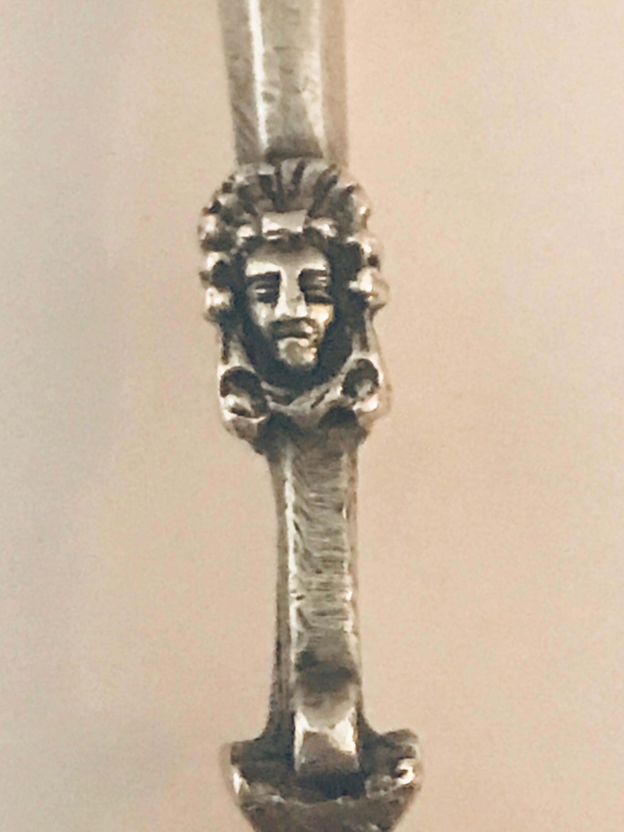18th Century and Earlier Louis XIV Combined Retractable Silver Spoon with Two Tine Fork, 1592