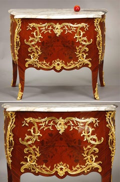 Louis XV Commode with Marquetery and Gilt Bronze Decoration