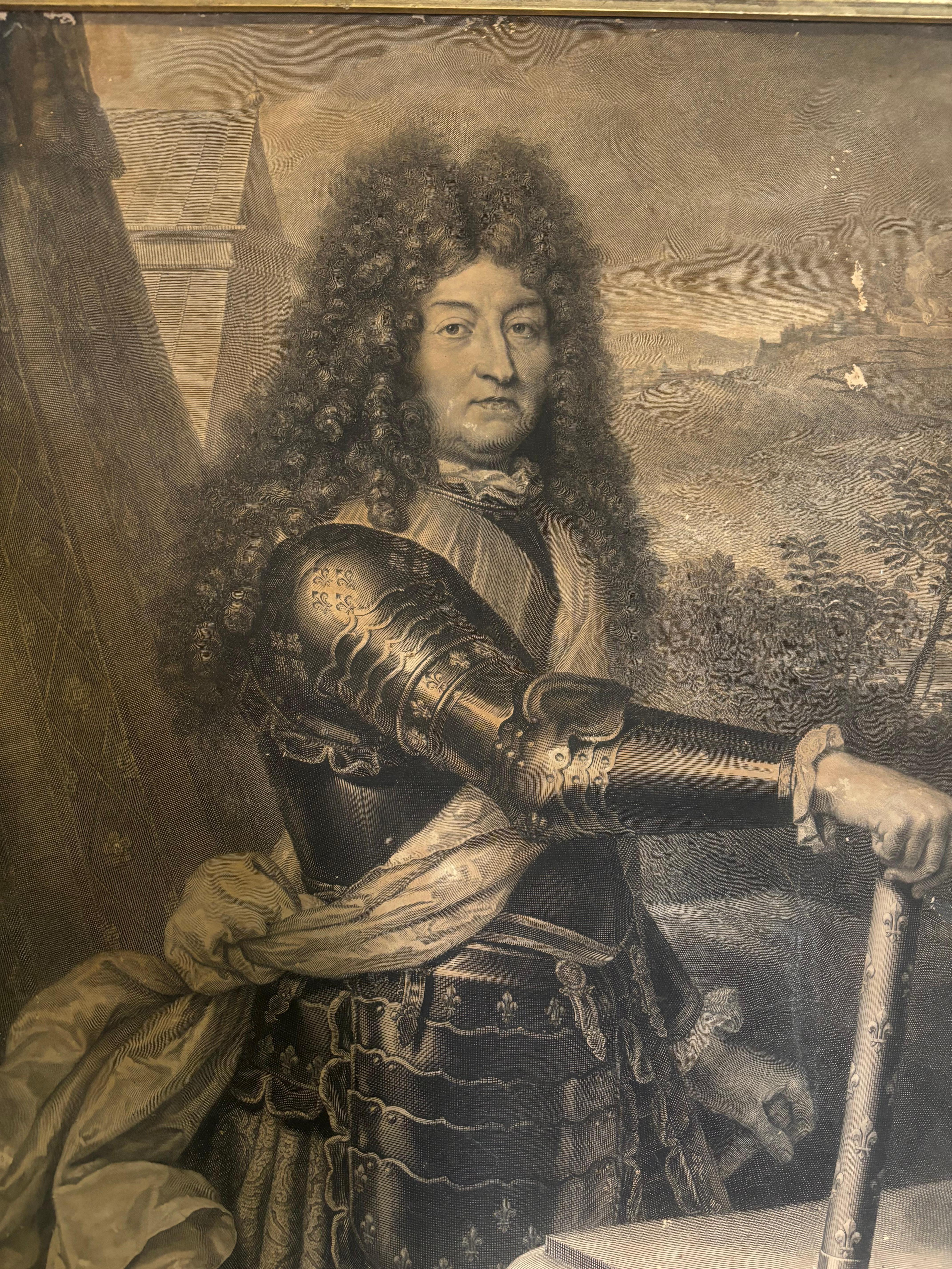 Ludwig XIV., König von Frankreich und Navarra, 1643-1715. Tiefdruck.