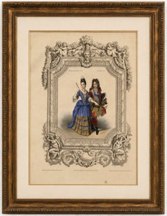 Louis XIV French Court Costume – Royal Couple, 1847