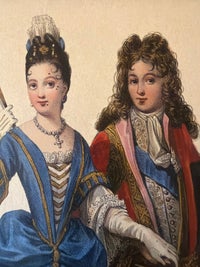 Louis XIV French Court Costume, Royal Couple, 1847, view 4