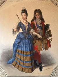 Louis XIV French Court Costume, Royal Couple, 1847, view 5