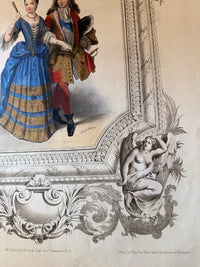 Louis XIV French Court Costume, Royal Couple, 1847, view 6