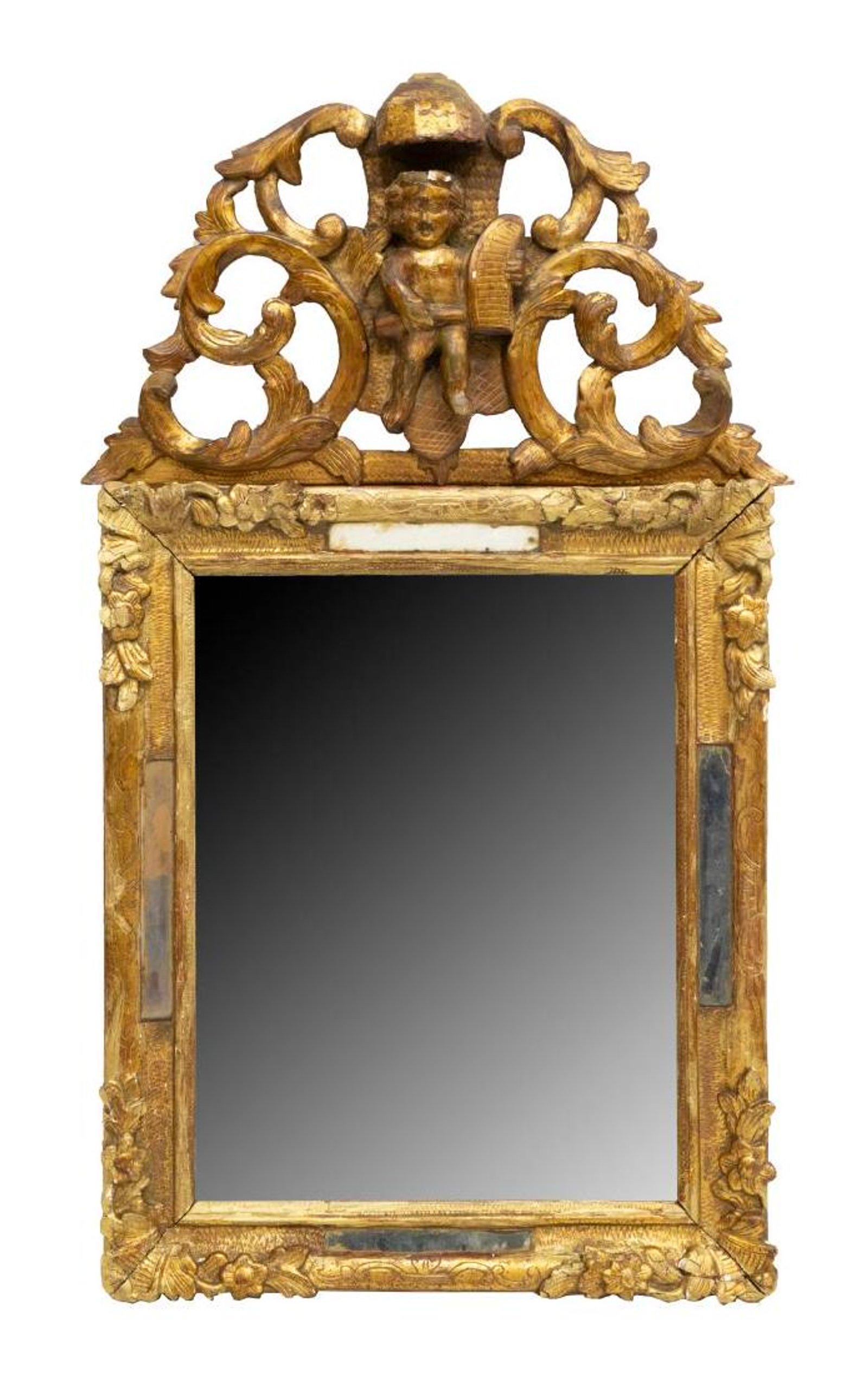 Italian 19th Century French Giltwood Louis XIV Mirror