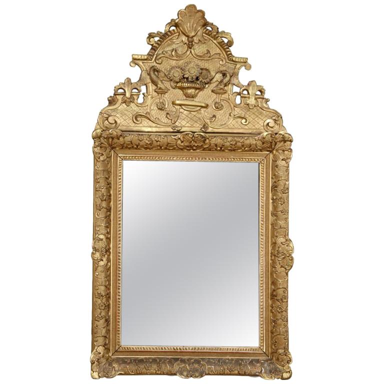 Louis XIV Giltwood Mirror