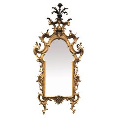 Louis XIV Huge Carved Wood Mirror by Daniele Nencioni