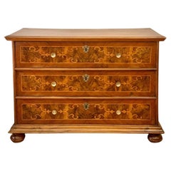 Louis XIV, Inlaid Walnut and Fruitwood Chest of Drawer