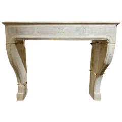 Used Louis XIV Limestone Fireplace from Bourgogne