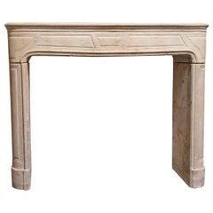 Louis XIV Limestone Mantel