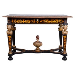 Louis XIV Marquetry and Ebonized Writing / Center Table
