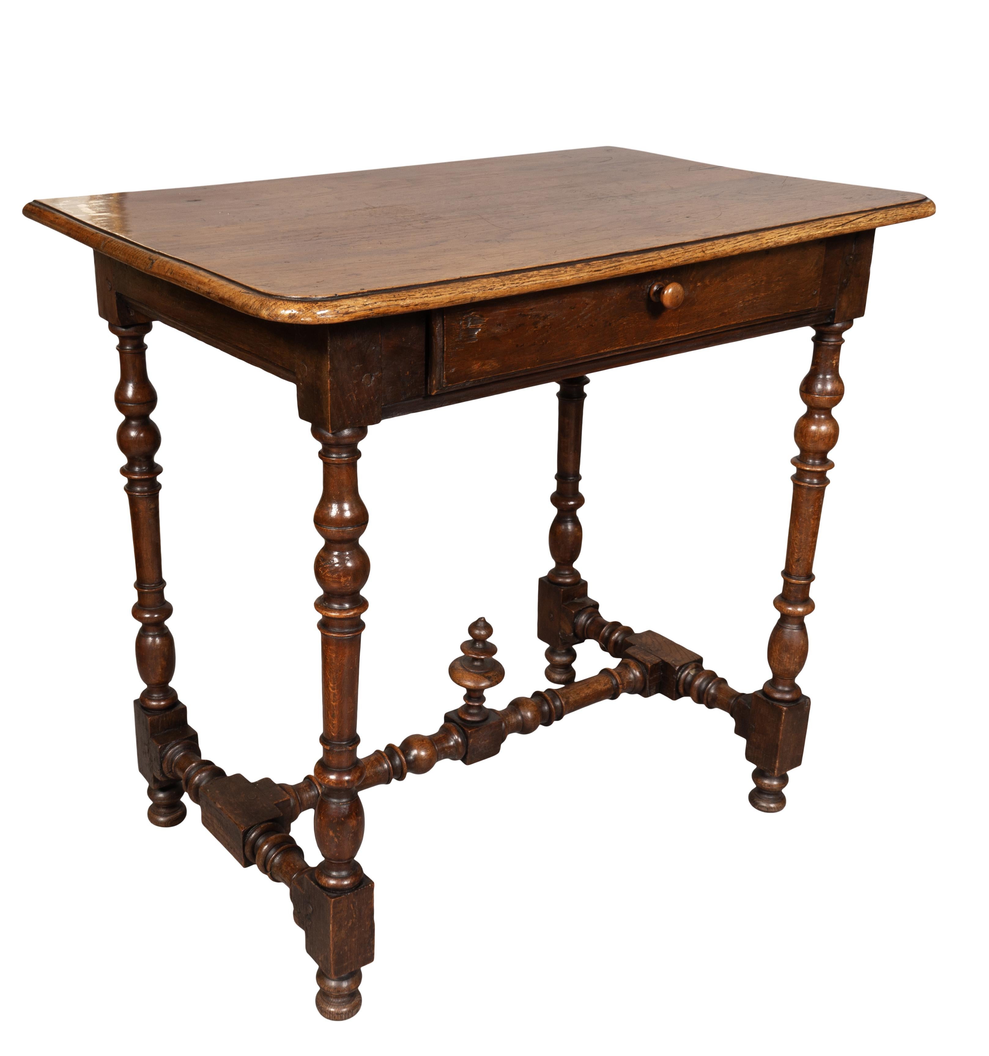 French Louis XIV Oak Table For Sale
