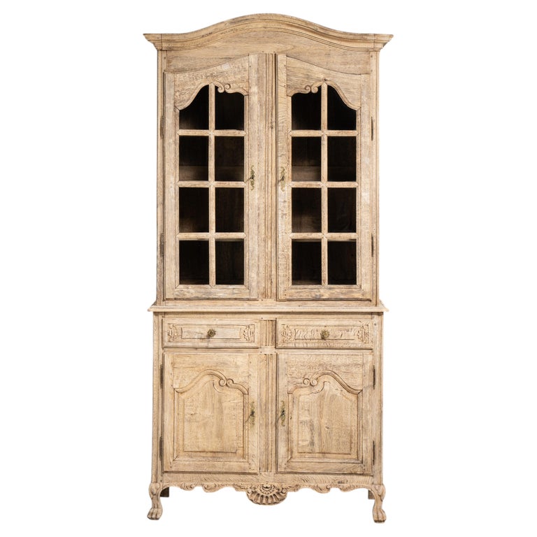 Louis XIV Oak Vitrine, 19th Century French Antique Display Cabinet at 1stDibs
