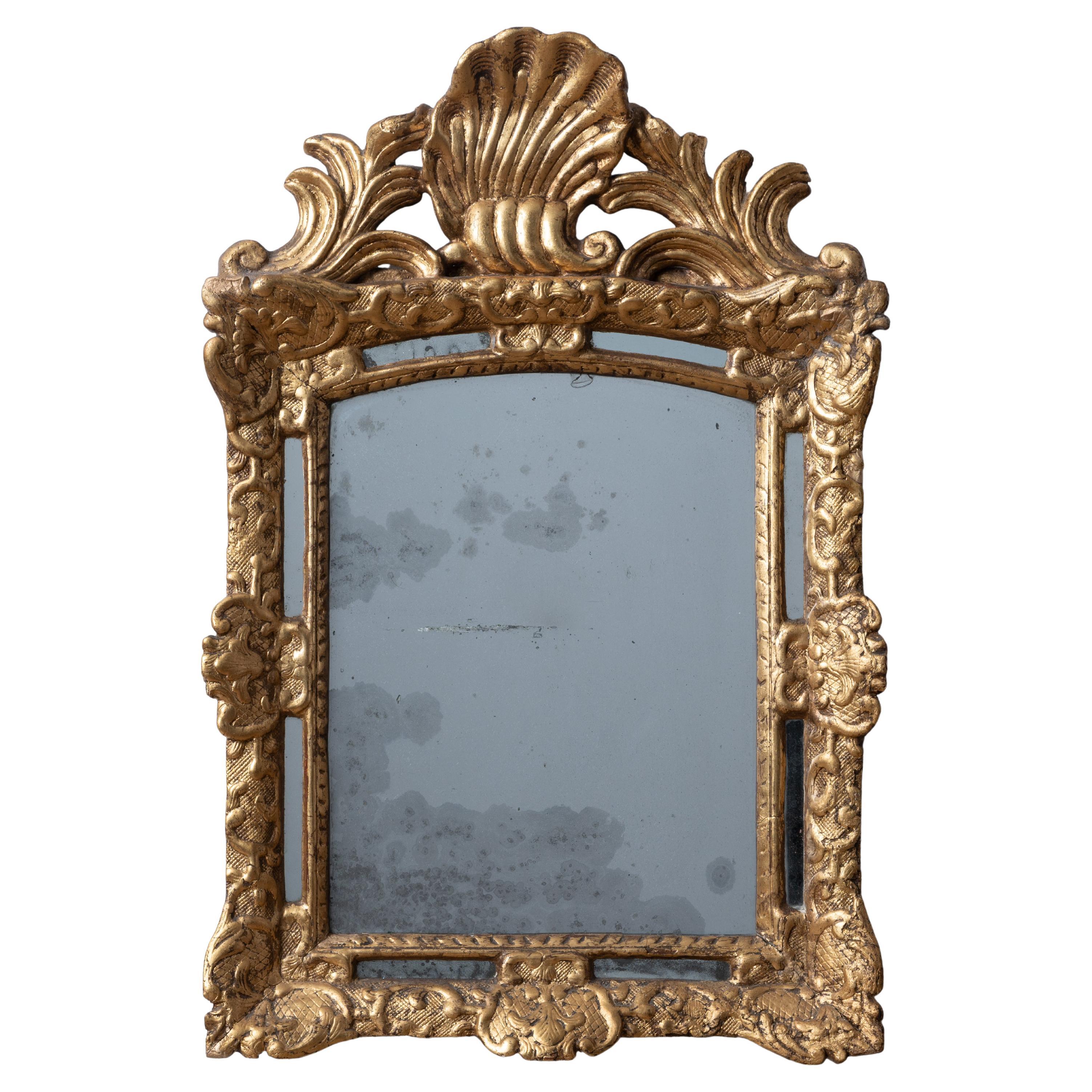 Louis XIV. Paraclose Giltwood-Spiegel, um 1700