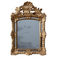 Espejo Luis XIV de madera dorada, c.1700