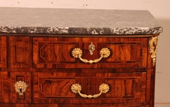 Louis XIV Period Dauphiné Region Chest Of Drawers In Olive Wood Marquetry