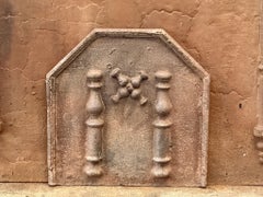Louis XIV Period 'Pillars with Saint Andrew's Cross' Fireback / Backsplash