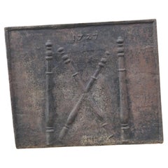 Louis XIV Period 'Pillars with Saint Andrew's Cross' Fireback / Backsplash