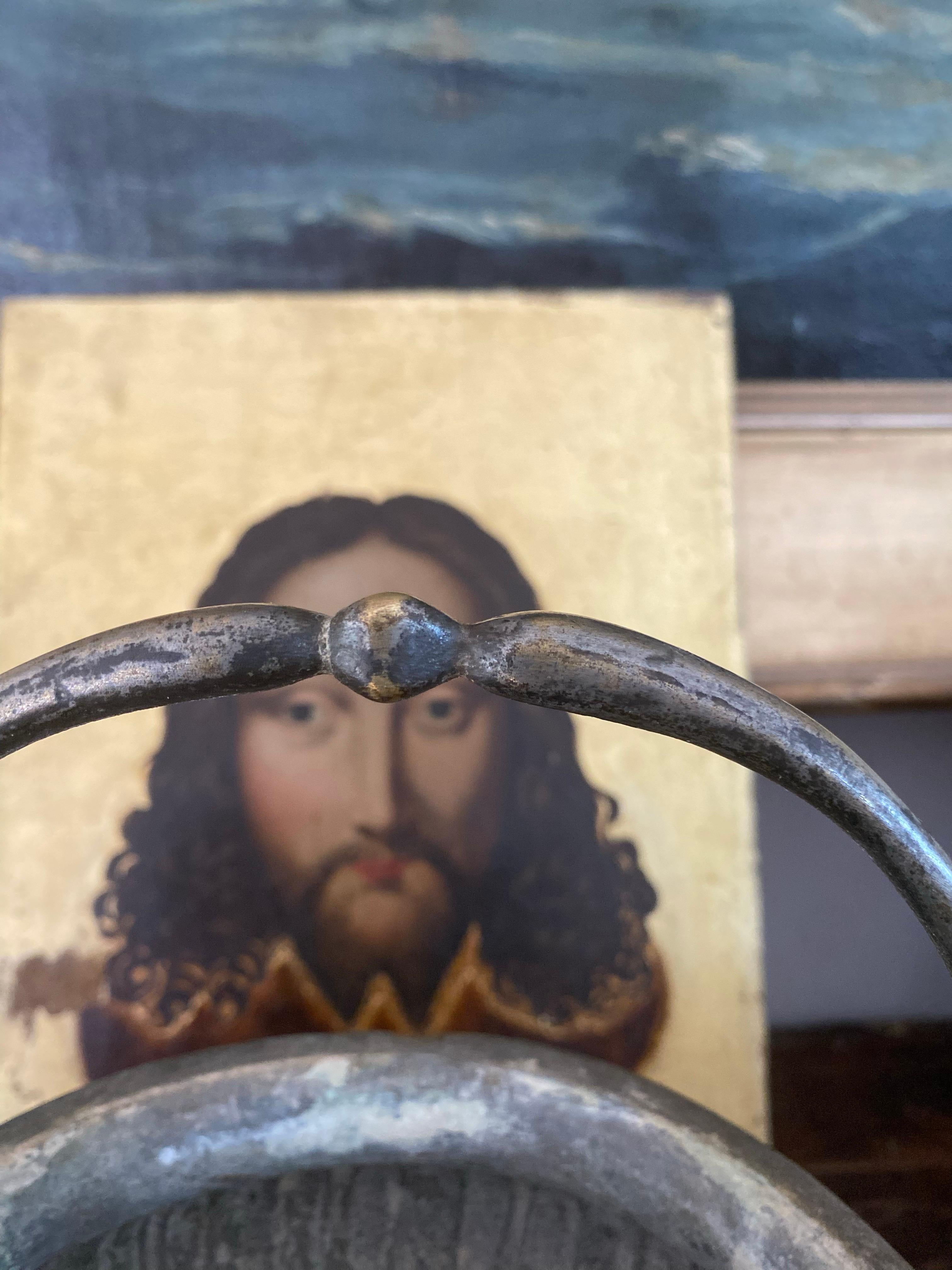 Louis XIV period silver metal holy water bucket Circa 1700 For Sale 4