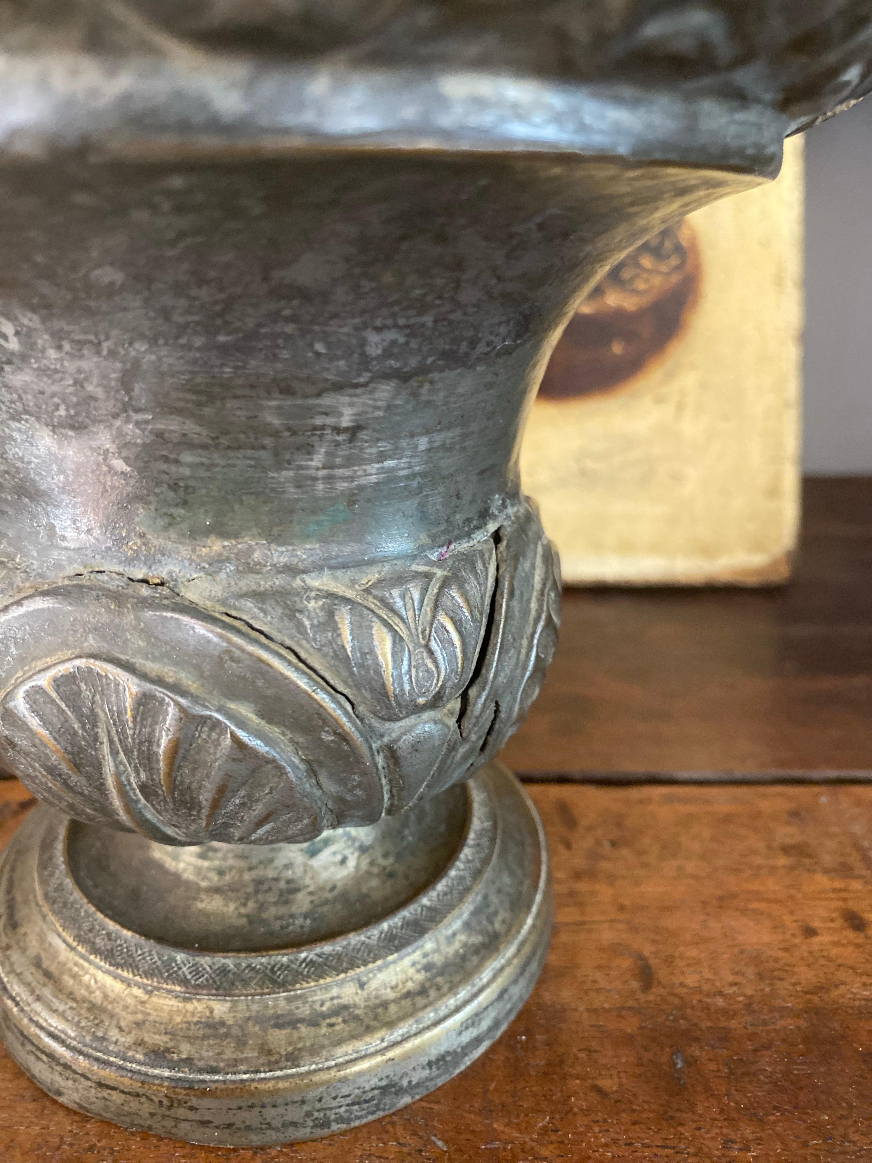 Louis XIV period silver metal holy water bucket Circa 1700 For Sale 8