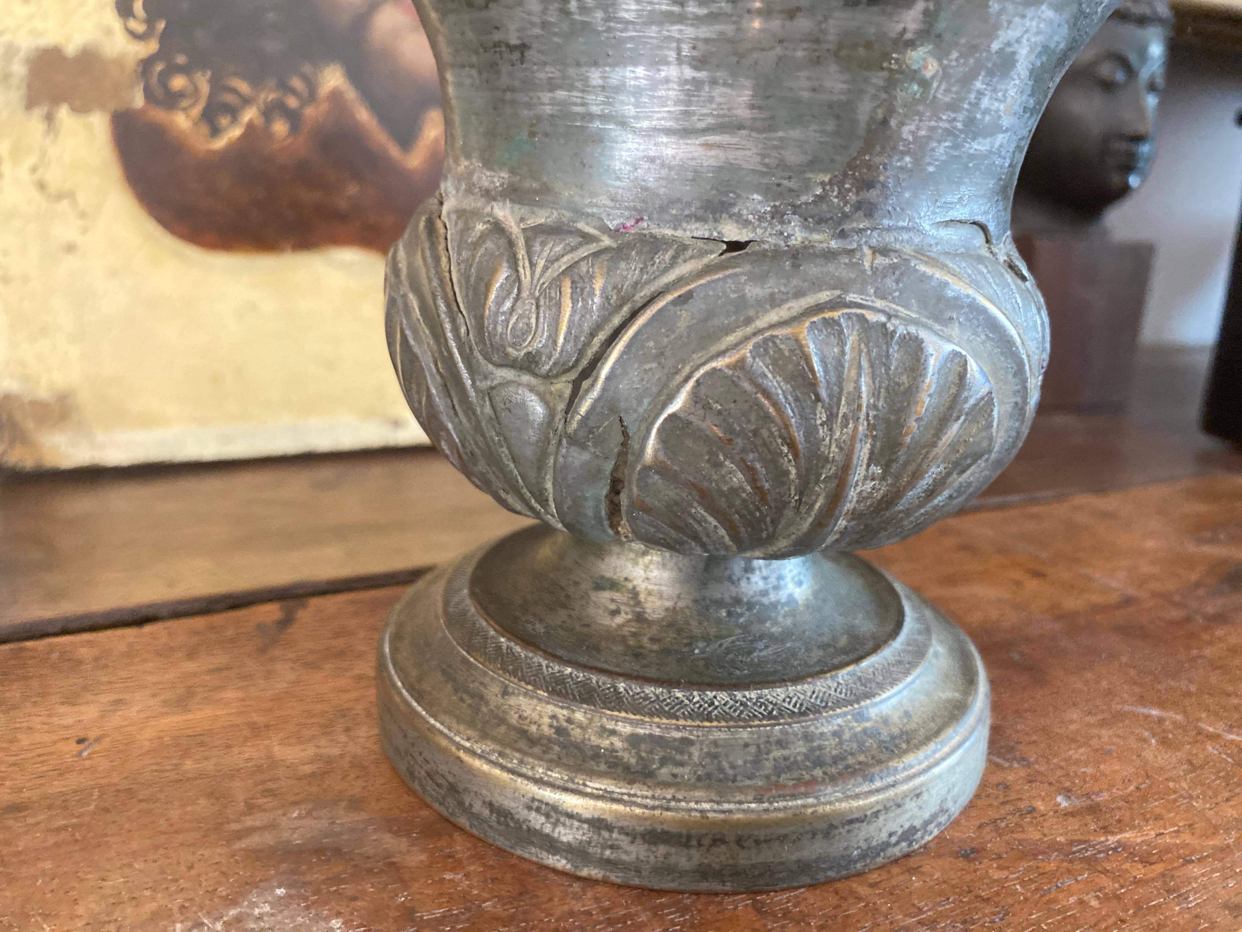 17th Century Louis XIV period silver metal holy water bucket Circa 1700 For Sale
