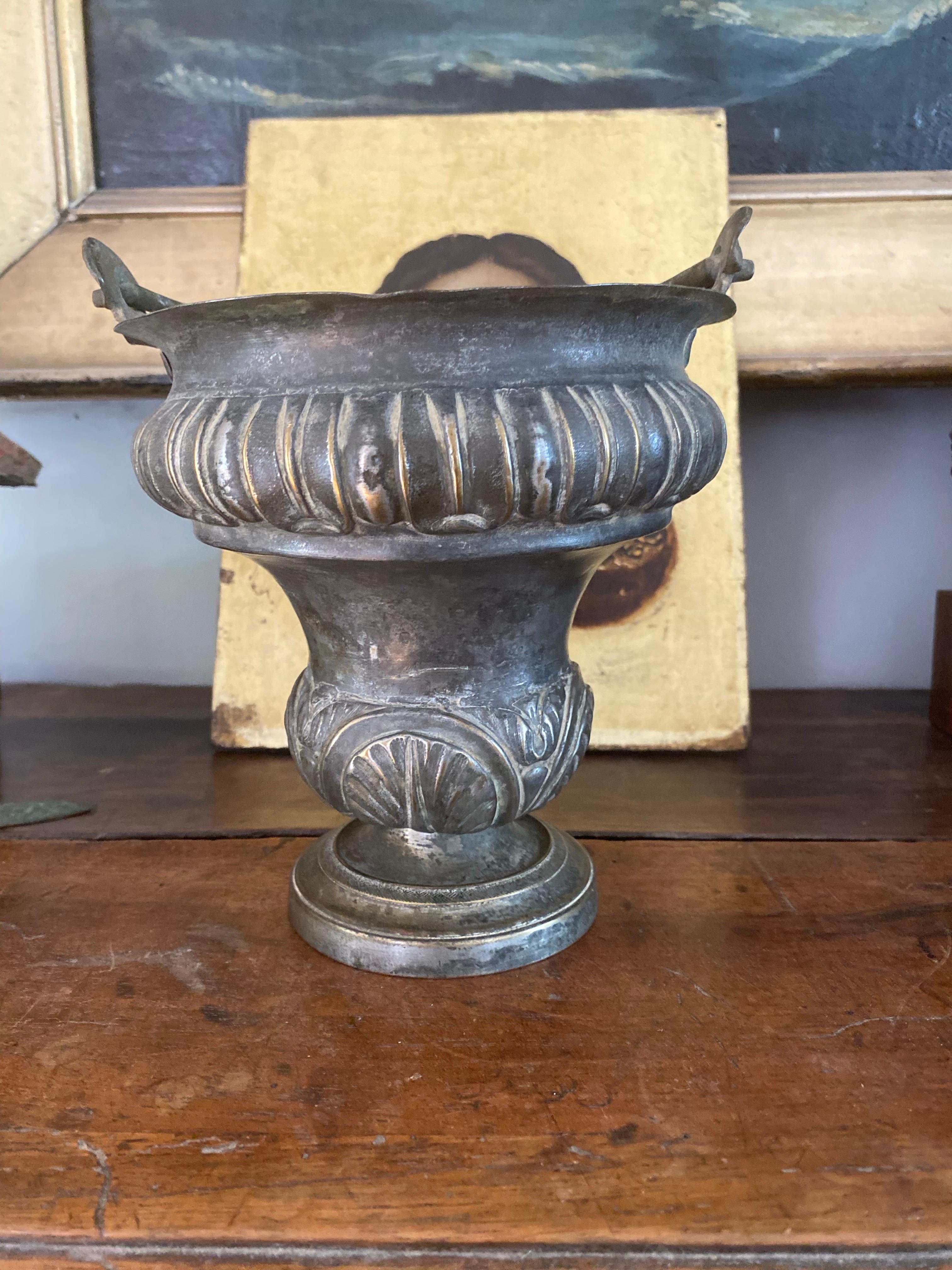 Louis XIV period silver metal holy water bucket Circa 1700 For Sale 2