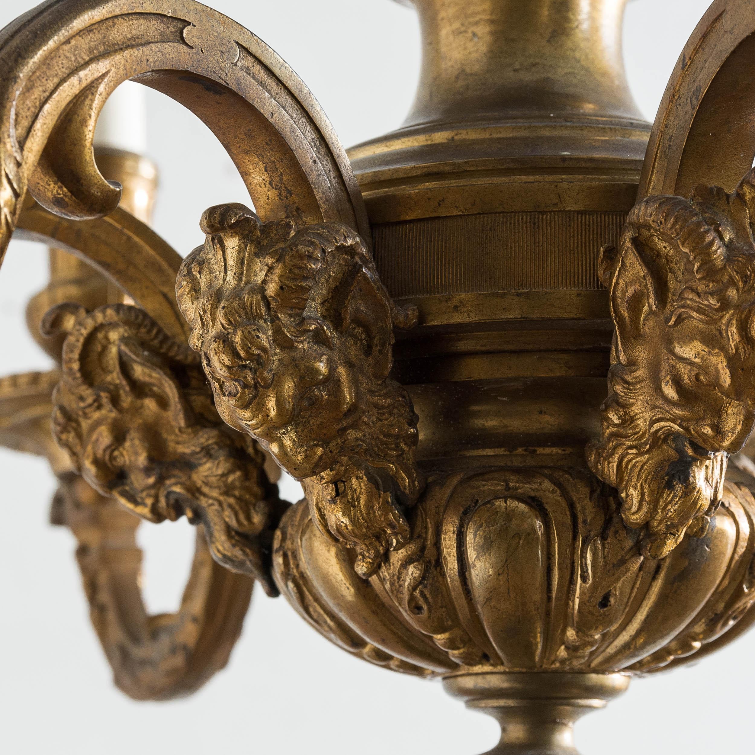 Lampadario in bronzo in stile Luigi XIV Régence in vendita 5