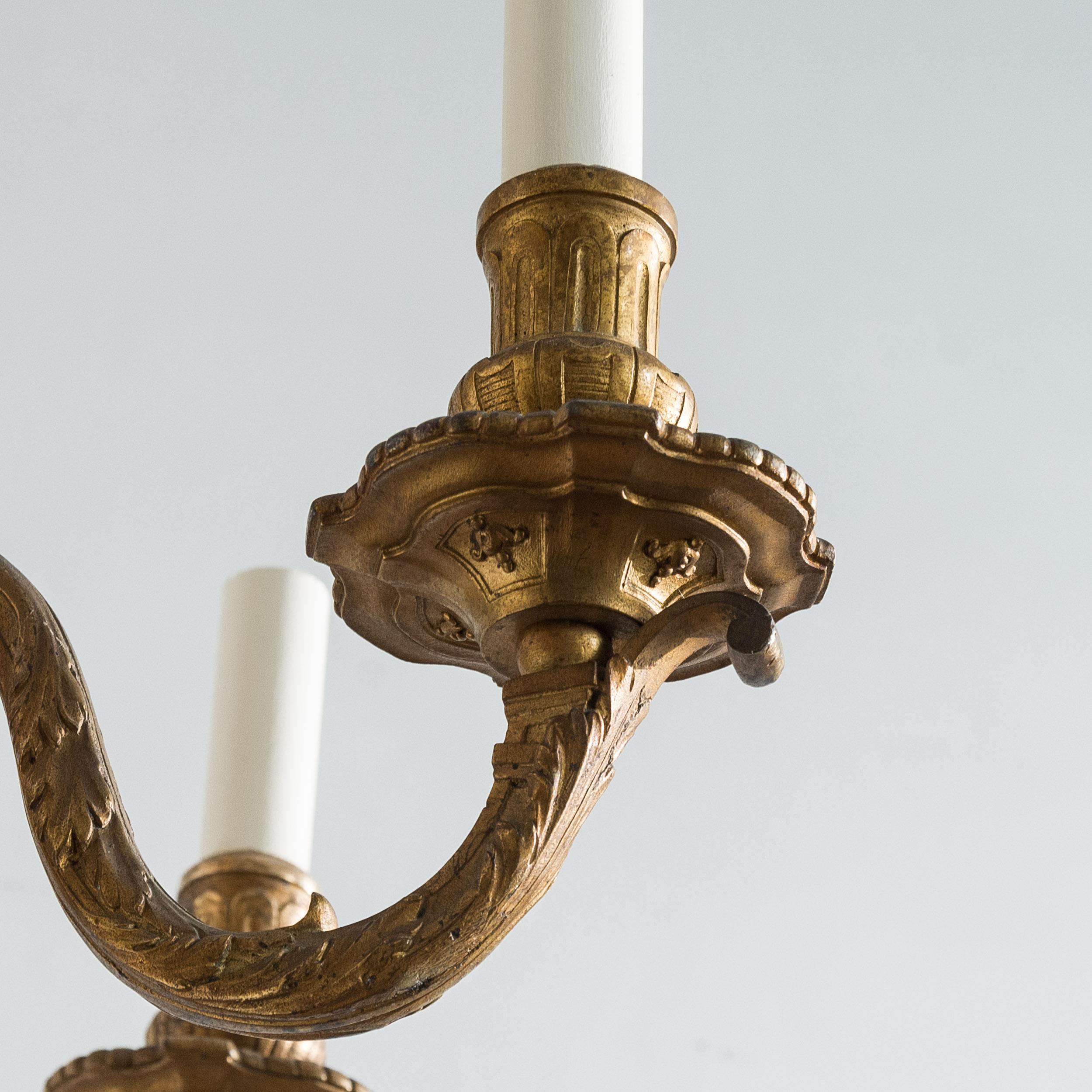 Lampadario in bronzo in stile Luigi XIV Régence in vendita 6
