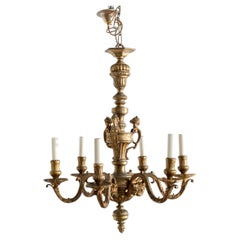 Louis XIV Régence Style Bronze Chandelier