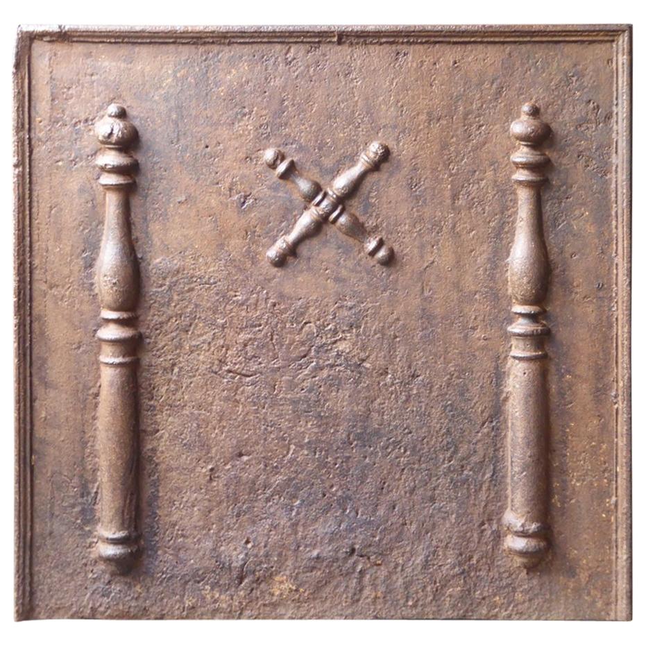 Louis XIV 'Saint Andrew's Cross' Fireback / Backsplash, 18th Century French