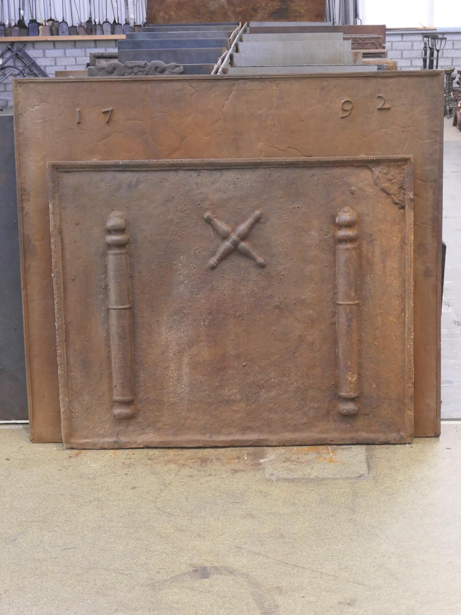 Louis XIV 'Saint Andrew's Cross' Fireback / Backsplash, 17th - 18th Century For Sale 4