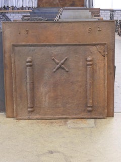 Louis XIV 'Saint Andrew's Cross' Fireback / Backsplash, 17th - 18th Century