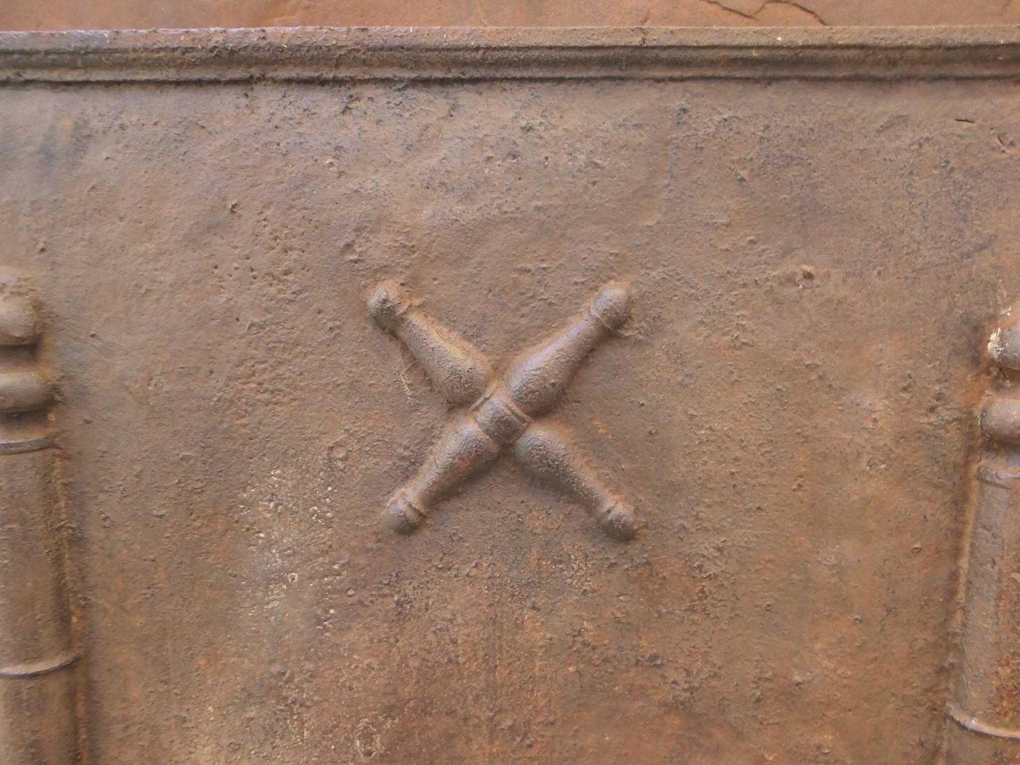 Louis XIV 'Saint Andrew's Cross' Fireback / Backsplash, 17th - 18th Century For Sale 2